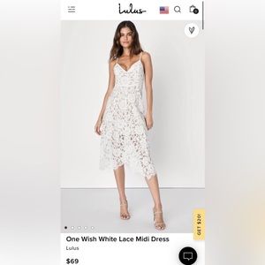 Lulus one wish midi lace dress